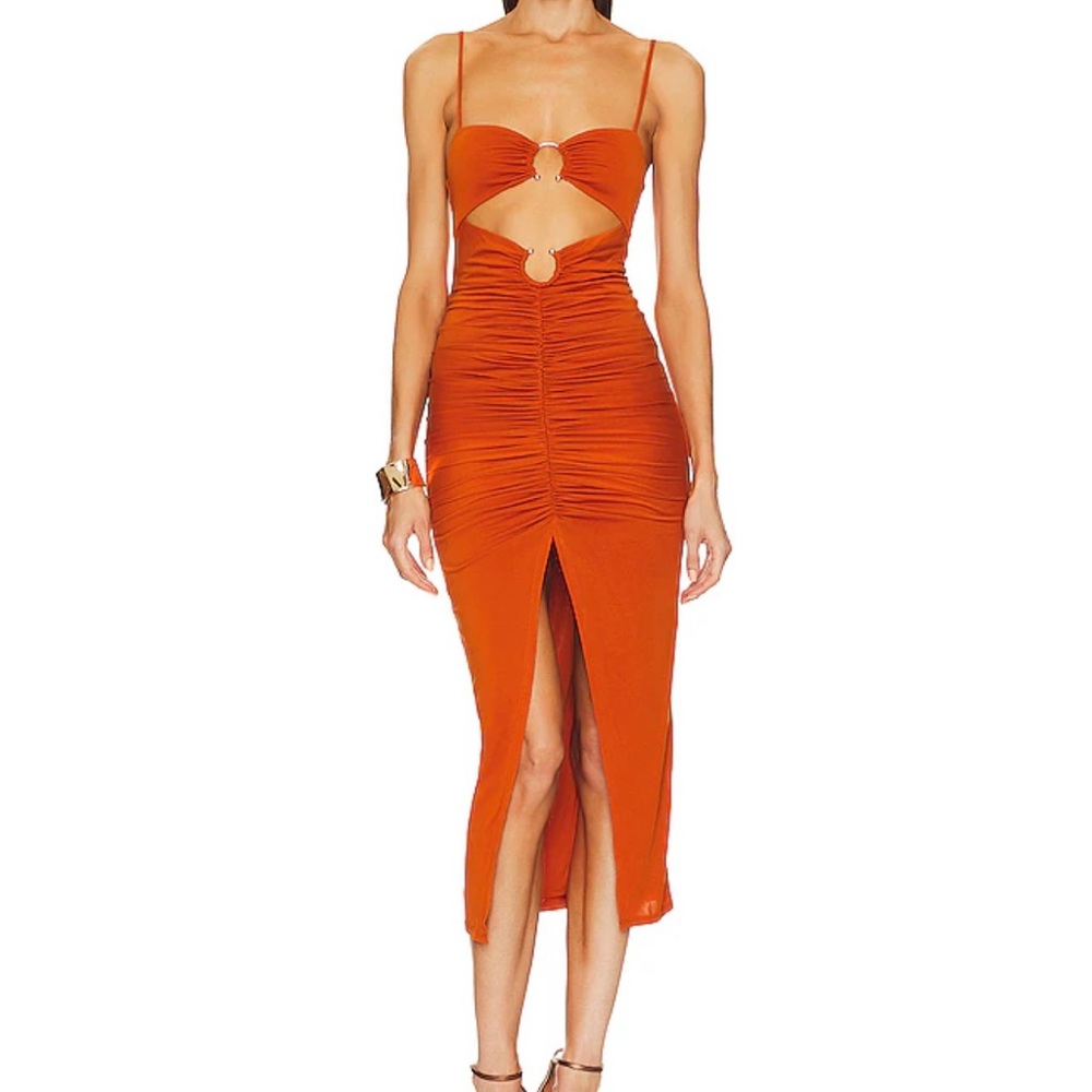 Yasmeen Midi Rust dress by Camila Coelho